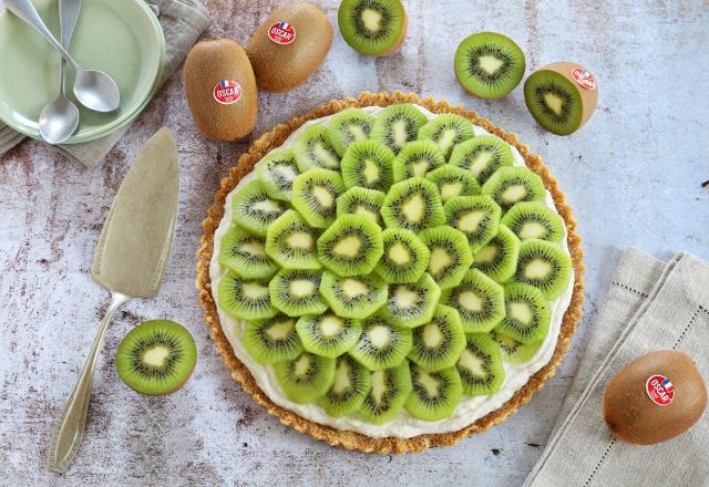 Tarte au kiwi à la ricotta et zeste de citron