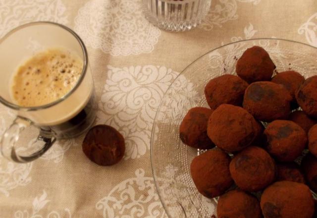 Truffes aux 2 chocolats et caramel