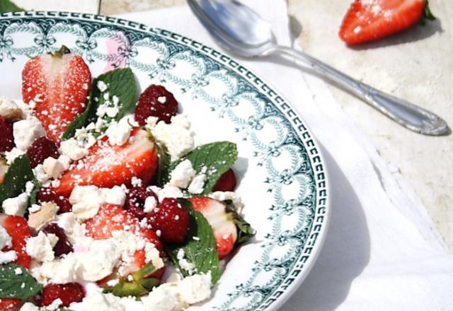 Eton mess aux fraises et framboises