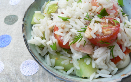 Salade de riz au surimi