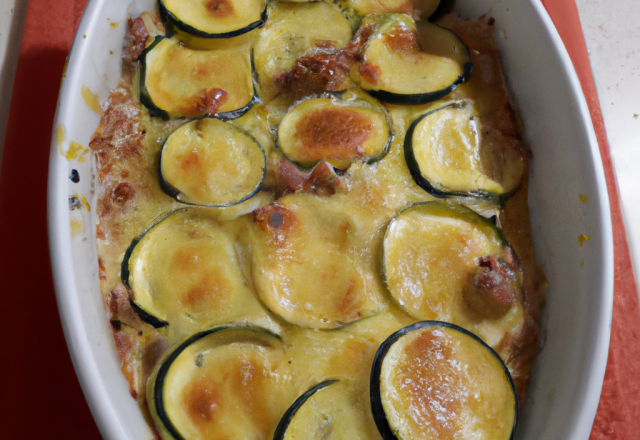 Gratin de courgette au conté