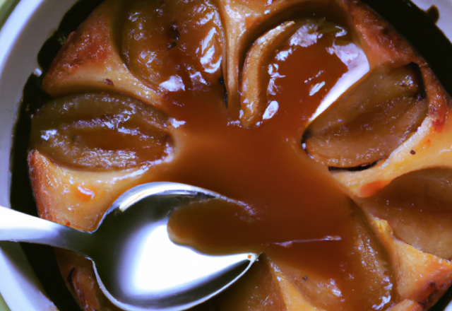 Clafoutis poire & caramel beurre salé