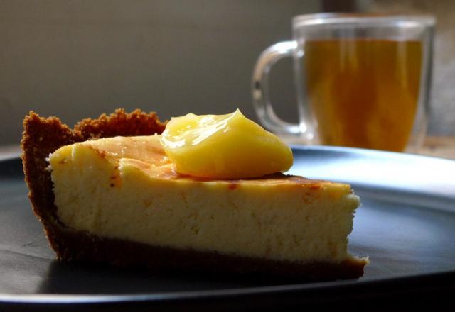 Cheesecake accompagné de son lemon curd