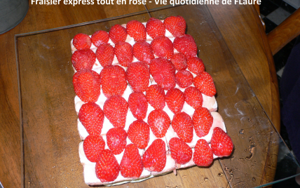 Fraisier express tout en rose