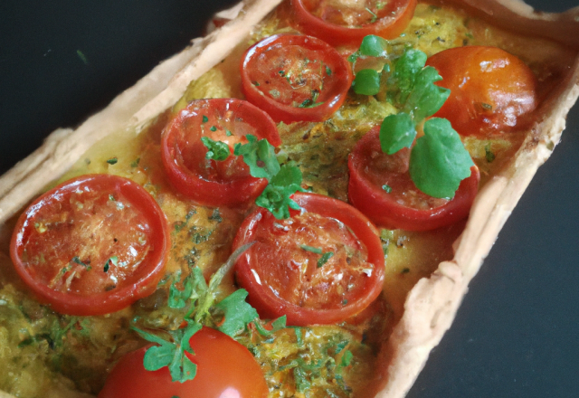 Tarte feuilletée moutarde et tomate