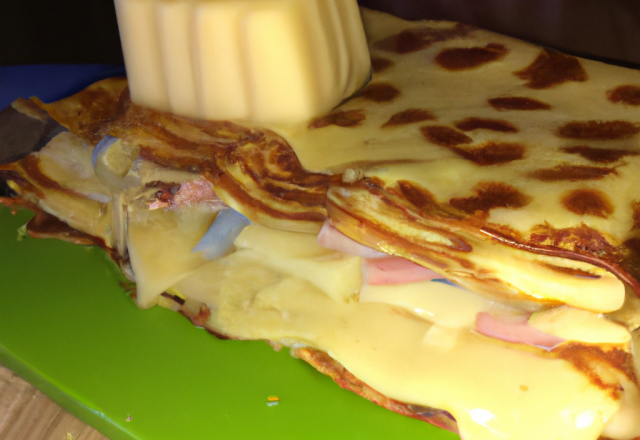 Millefeuille de crêpes à la raclette