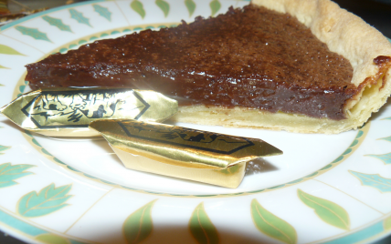 Tarte aux caramels et chocolat