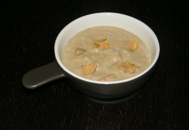 Velouté de topinambour au foie gras