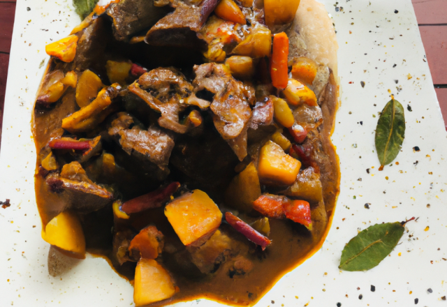 Curry d'agneau aux quatre fruits