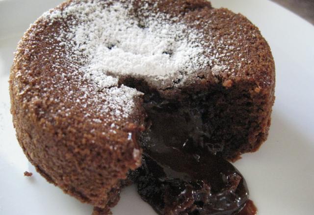 Gâteau au chocolat noir dodu et moelleux