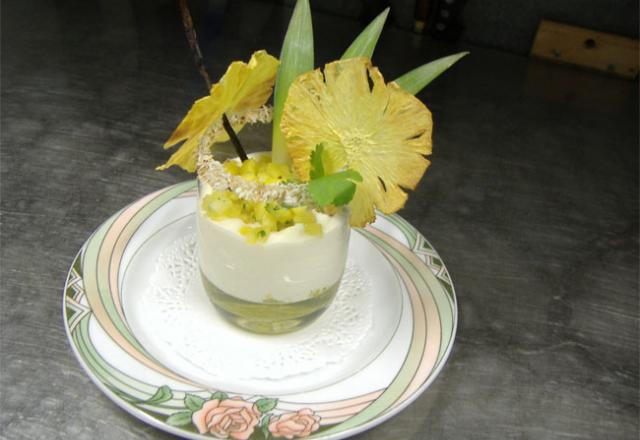 Verrine d'ananas victoria