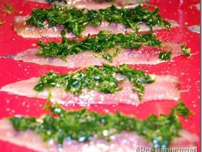 Filets de sardines en robe verte