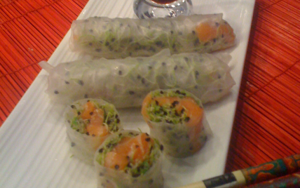 Rouleau au saumon façon sushi