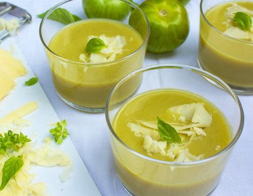 Gaspacho tomates vertes et cantal