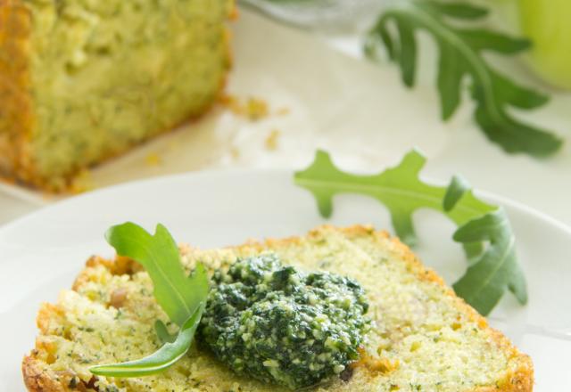 Cake au pesto parmesan et fèves