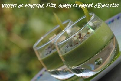 Verrine de poivrons à la féta