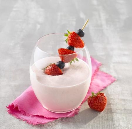 Mousse légère de fraises