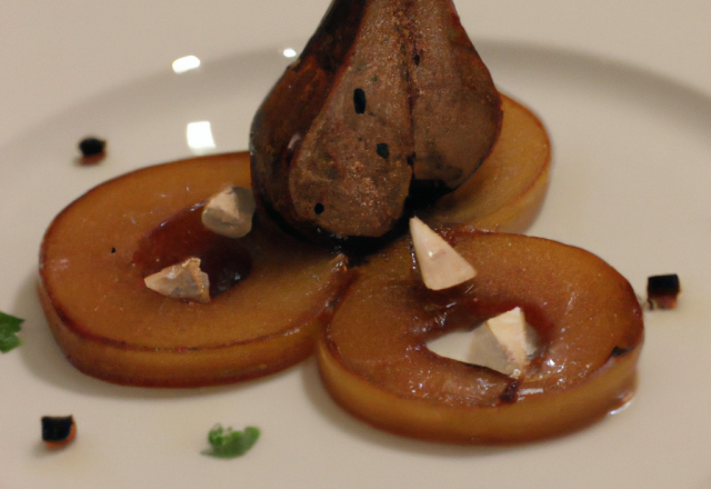 Foie gras et poires au vin aux épices