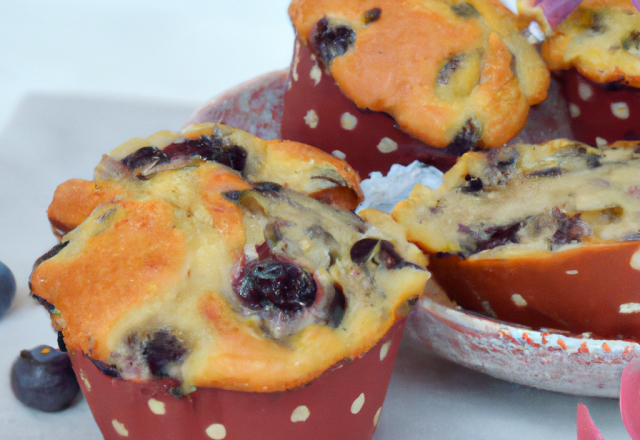 Muffins aux myrtilles faciles