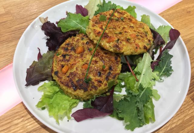 Galettes de quinoa carottes et poireaux au curcuma