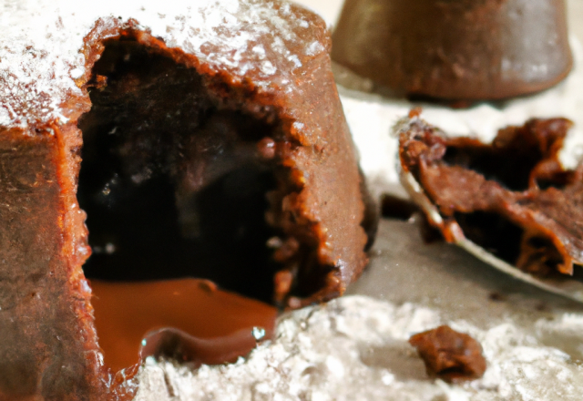 Fondant au chocolat aux saveurs vanillées