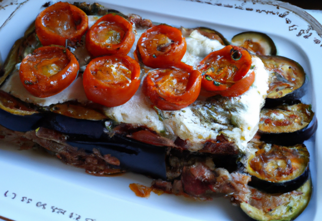 Terrine aubergines ricotta et tomates