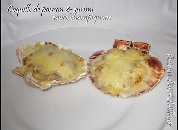 Coquilles farcies au surimi & poisson