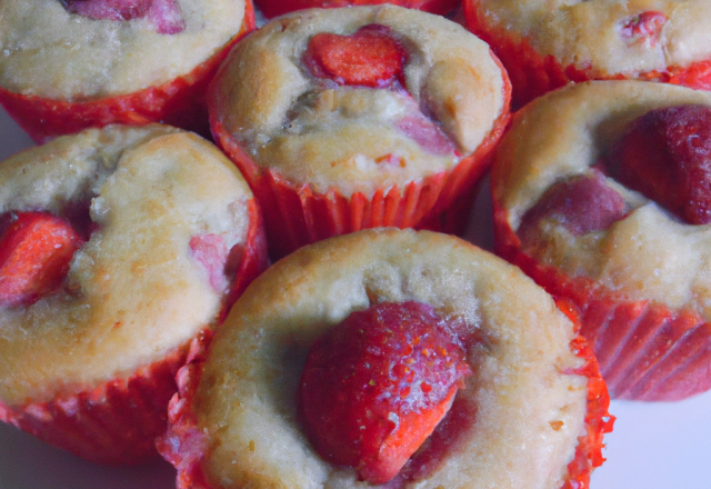 Muffins aux fraises tagada économiques