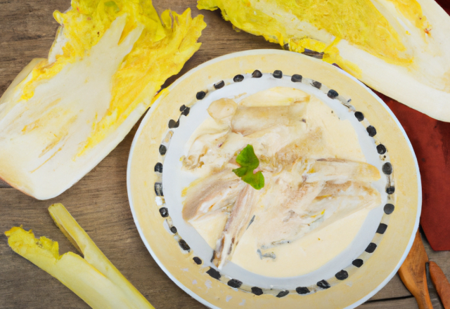 Endive blanc de poulet à la crème