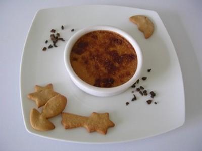 Crème brûlée à la chicorée caramélisée à la vergeoise et speculoos à l'orange confite