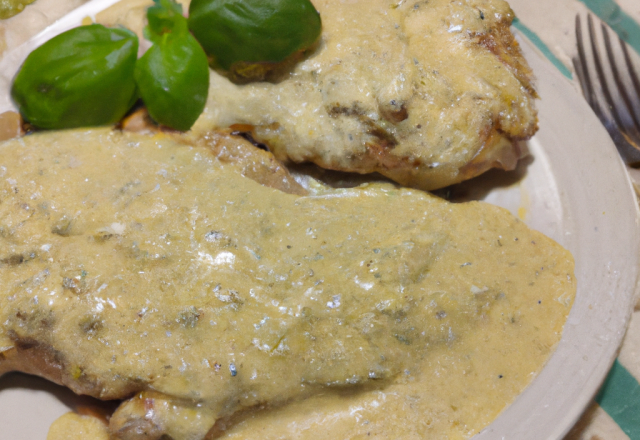 Escalope sauce moutarde