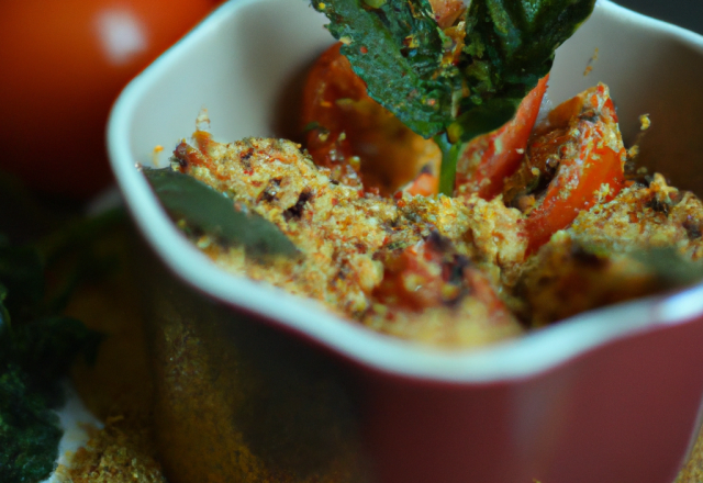 Crumble de tomate au poivre de séchuan