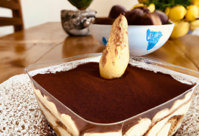 Tiramisu à la poire, au chocolat grand marnier