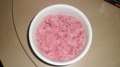 Granité au sirop de framboise