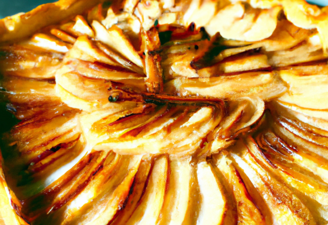 Tarte pommes-cannelle flambée