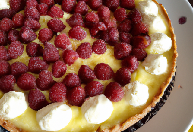 Tarte framboises-chocolat blanc