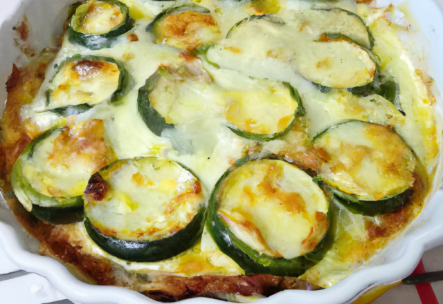 Gratin de courgettes aux œufs 