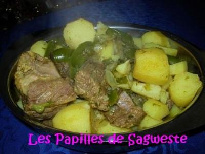 Tajine de pommes de terre aux poivrons