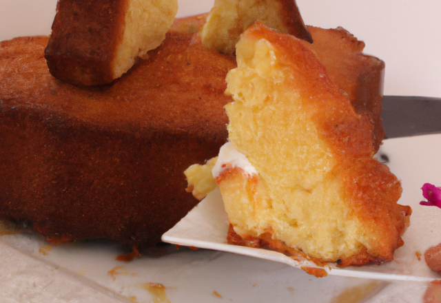 Gâteau au yaourt au bon goût vanillé