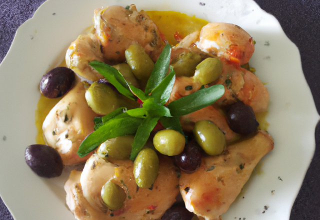 Poulet aux olives classique