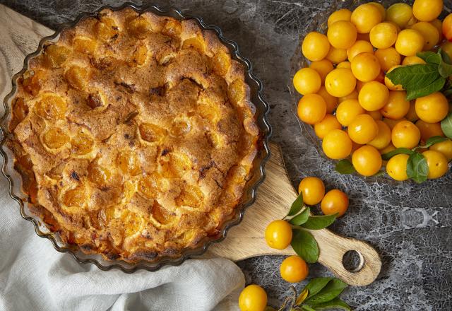 Tarte briochée aux mirabelles légère