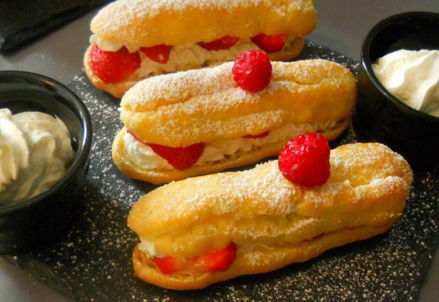 Eclairs aux fraises