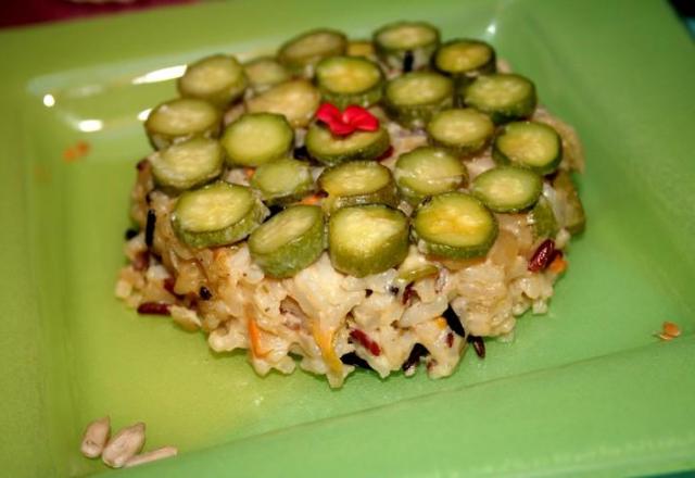 Risotto de 3 riz aux fleurs et ses petites courgettes