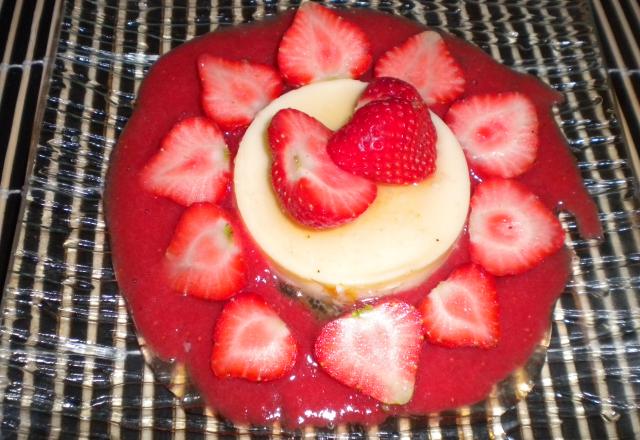 Crème renversée à la fraise