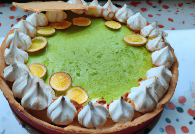 Tarte au citron vert meringuée