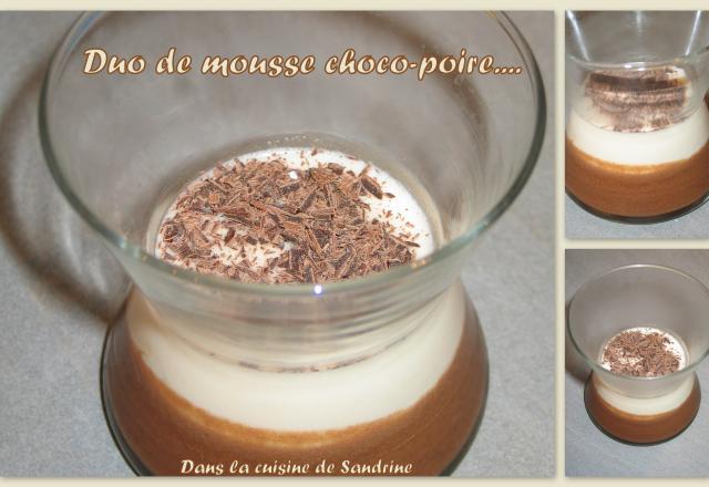 Duo de mousse choco poire