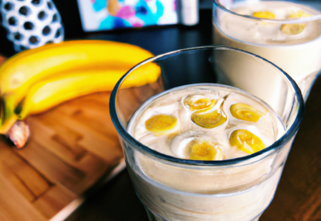 Smoothie, banane et tonka