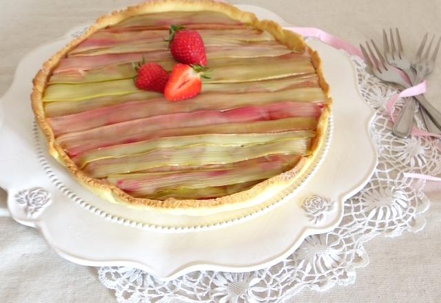 Tarte fraises - rhubarbe