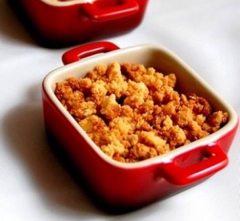 Crumble aux pommes individuel