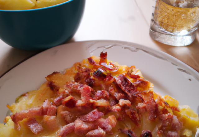 Gratin de pomme de terre aux lardons et munster